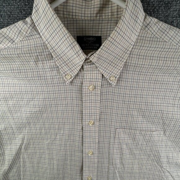 VTG Gitman Bros For Hunt Club Clothiers Button Up Shirt Long Sleeve Check 17 35 - Picture 1 of 16